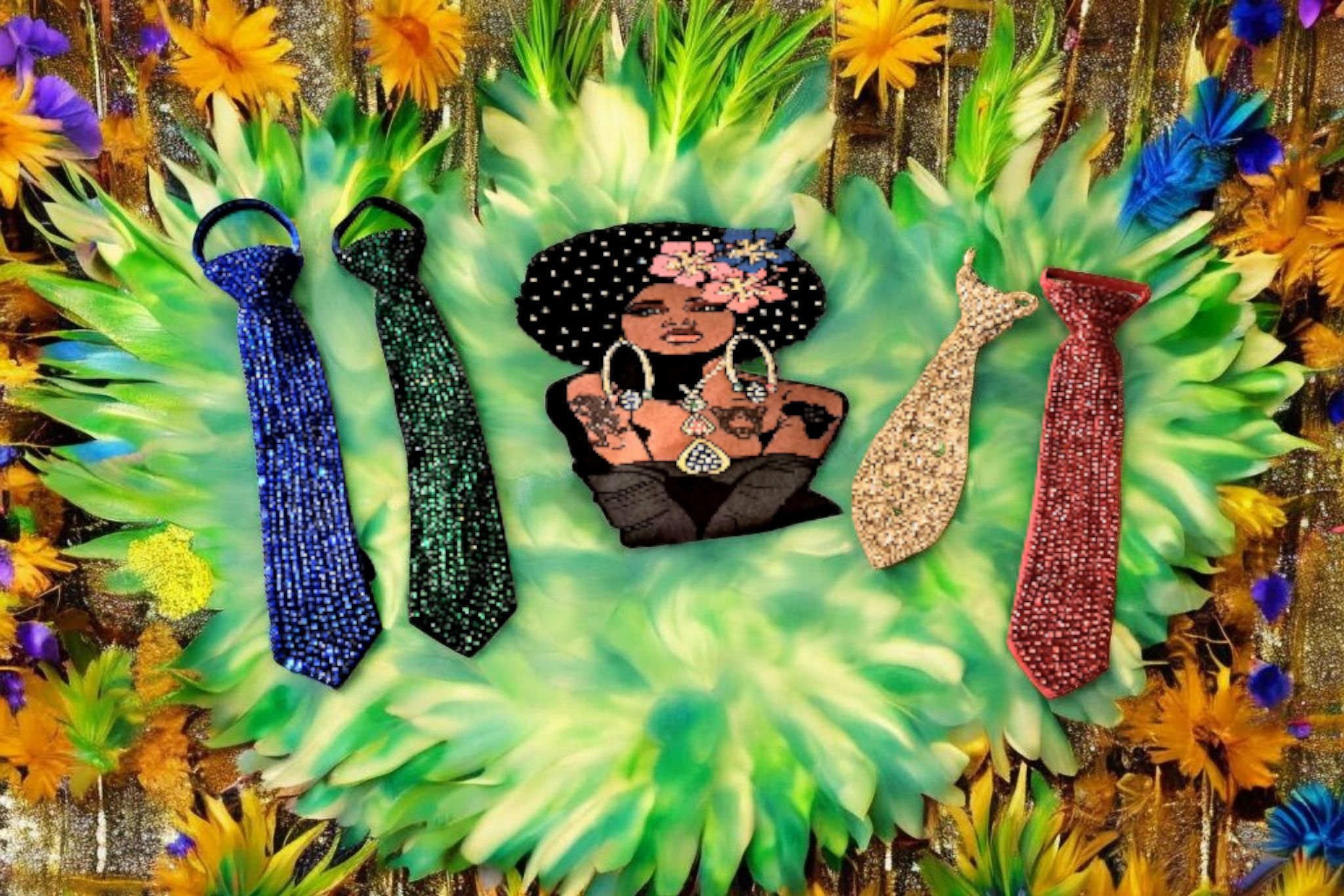 Shimmer luxe ties