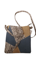 Jean & Snakeskin Combination Purse